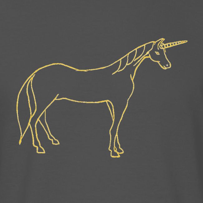 unicorn gold outline