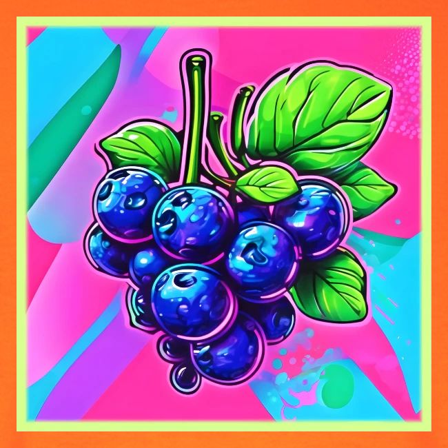 Vibrant Blueberry Artwork