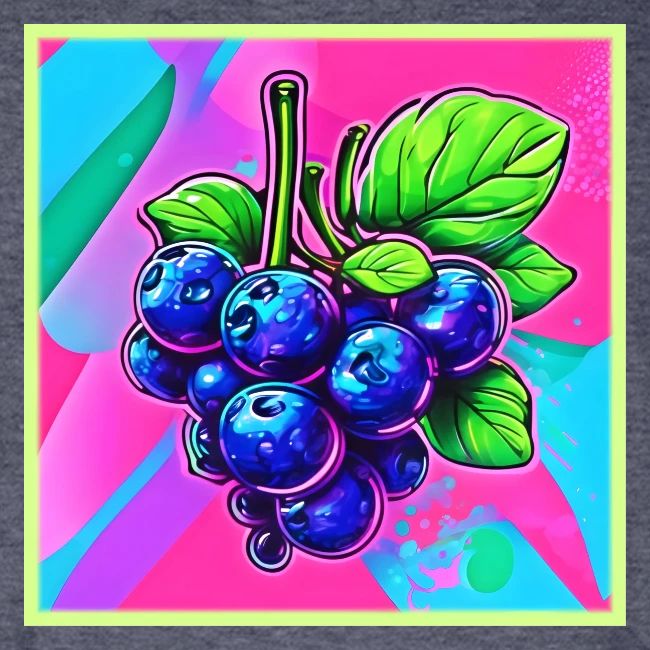 Vibrant Blueberry Artwork