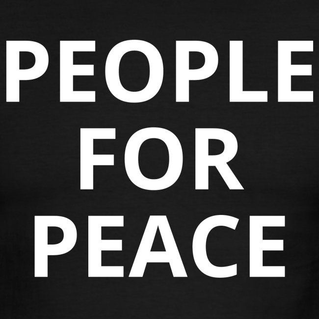 People For Peace (in white letters)