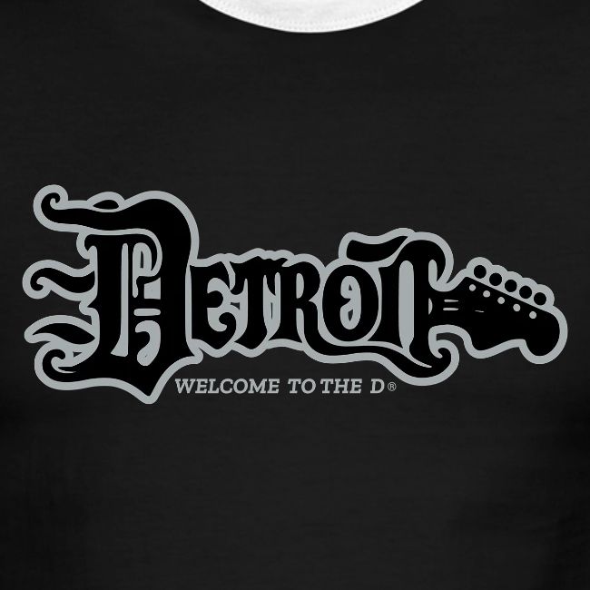 DETROIT GUITAR WTTD BLK SLR REG FONT