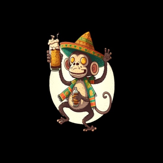 Funny Spider Monkey Lover Mexican Spider Monkey' Men's Ringer T-Shirt |  Spreadshirt