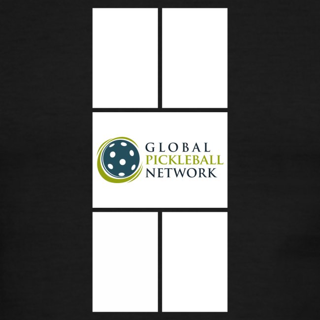 Global Pickleball Network Logo on White Court