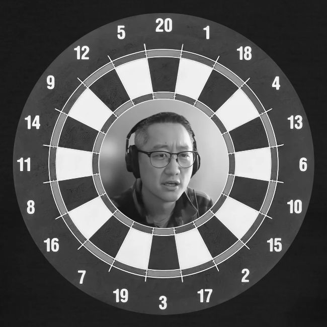 Producer Jay on a Dartboard