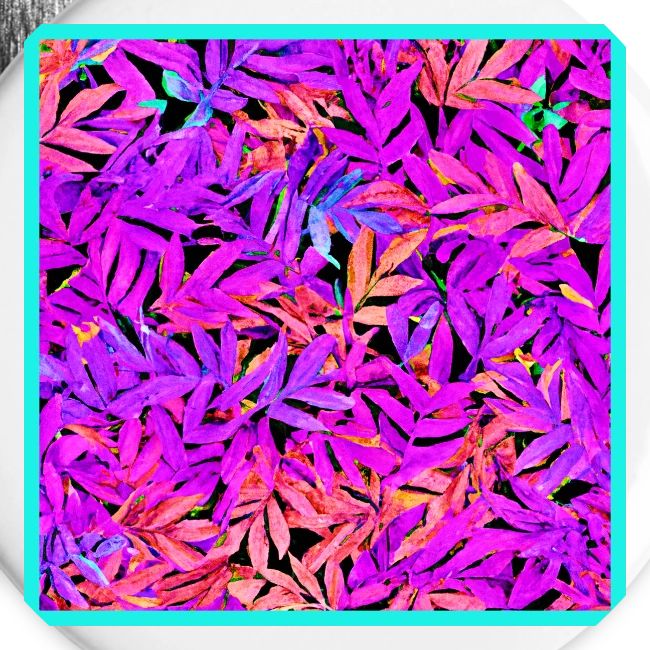 Nature's Neon Leaves Pattern