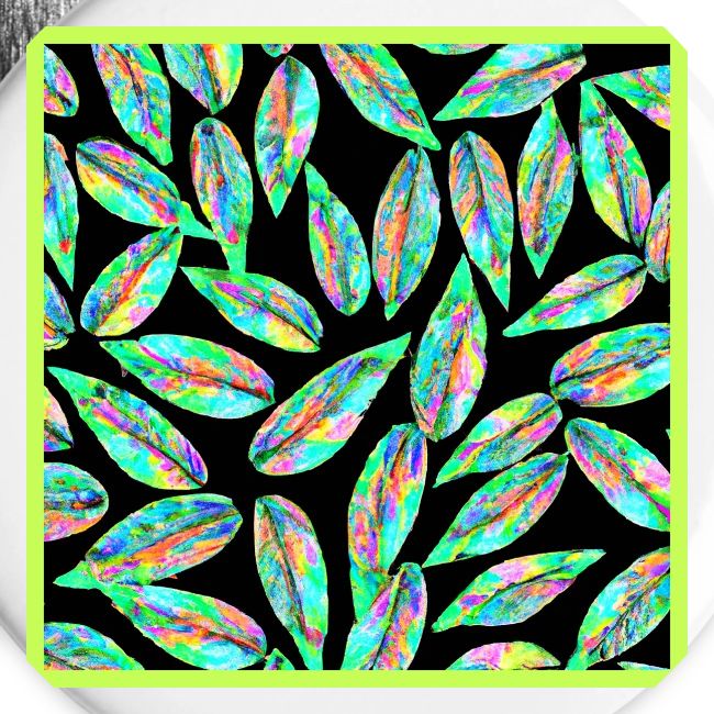 Radiant Neon Leaves Artful Glow