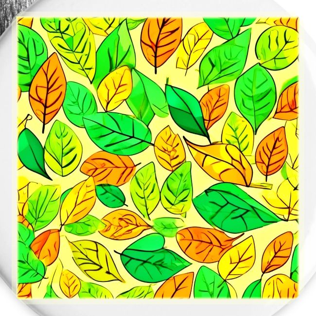 Playful Foliage in Orange & Yellowish Green