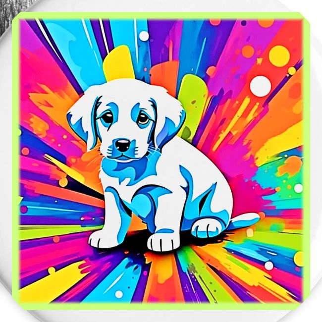 Vibrant Dog Artwork
