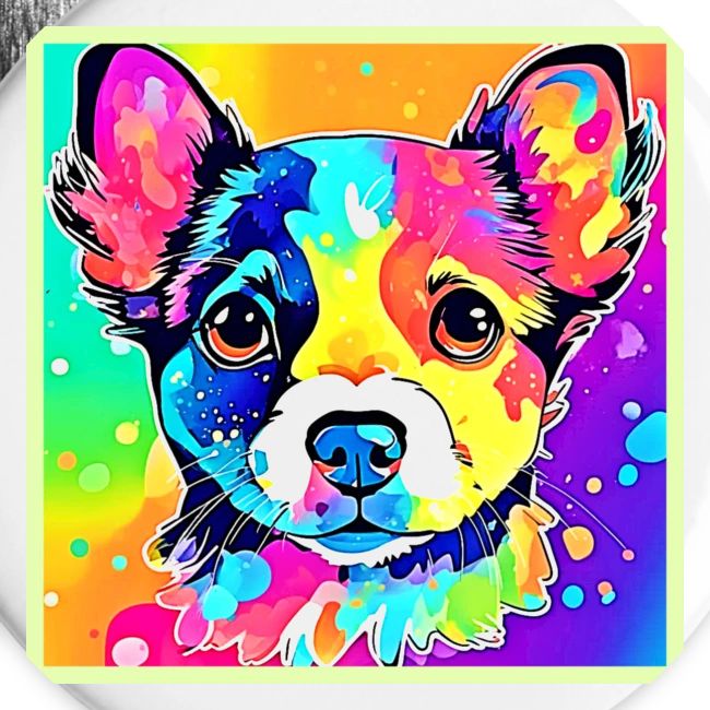 Vivid Puppy Vibes Art Design