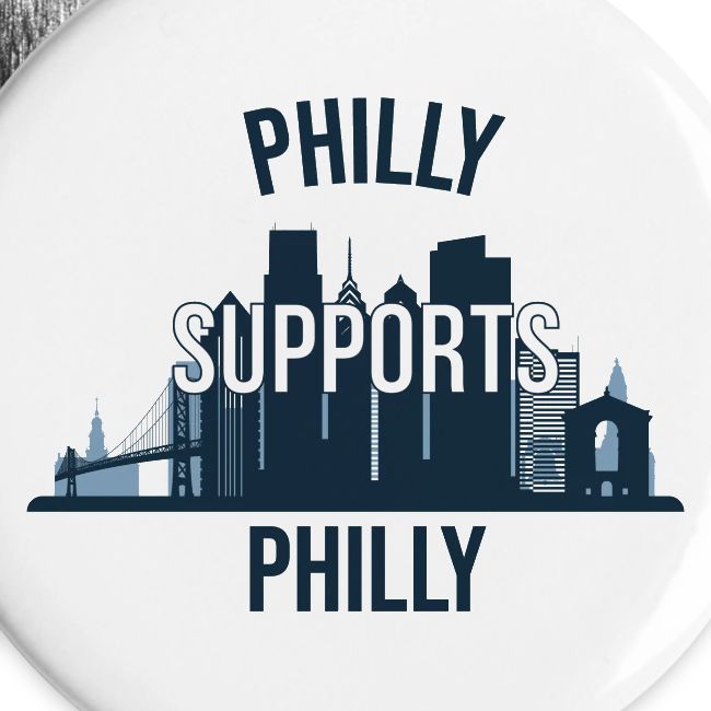 Philly Supports Philly skyline blue transparentbg