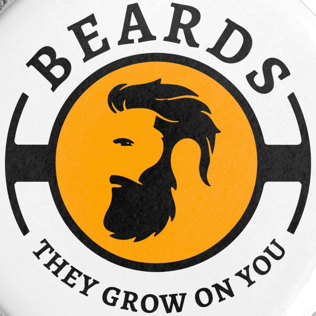 Beards, they grow on you | Minimal Orange Design