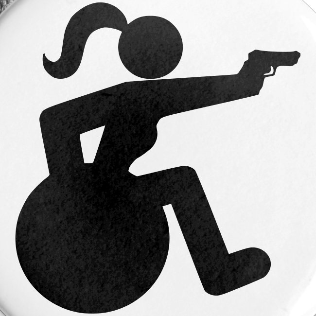 Shooting wheelchair girl, paralympic sport