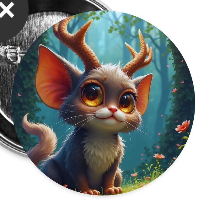 Magical Forest Creature with Deer Horns