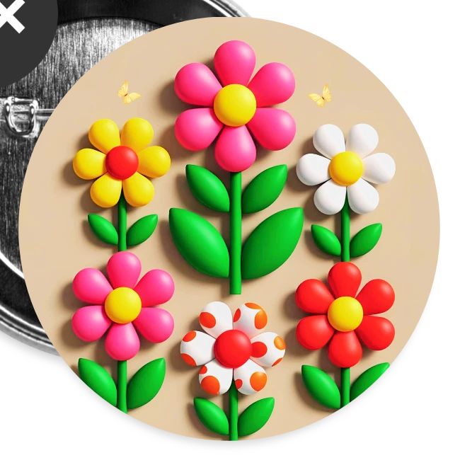 3D Flowers and Butterflies in Amber, Floral Design