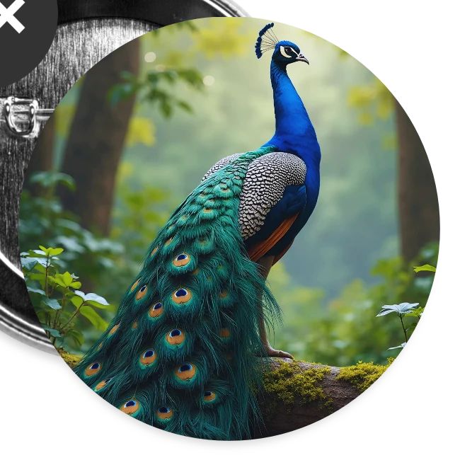 Majestic Peacock in Enchanted Forest