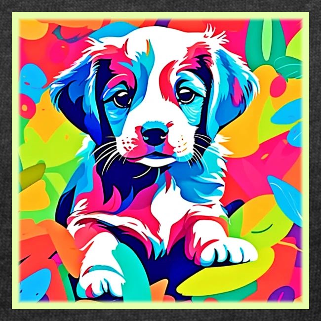 Colorful Puppy Artwork