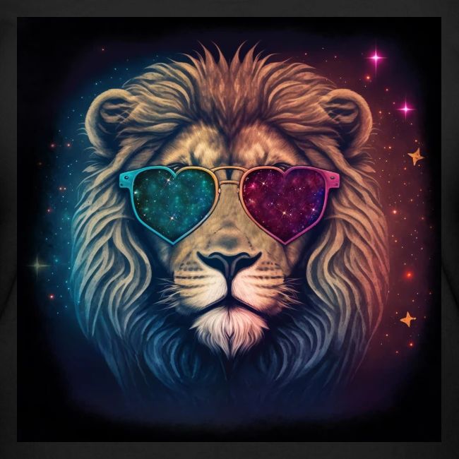 Jesus Lion of Judah wearing love glasses