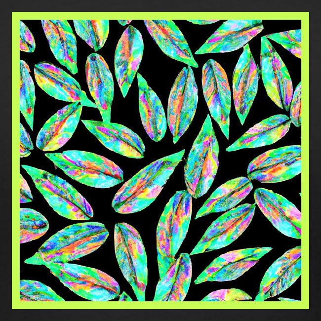 Radiant Neon Leaves Artful Glow