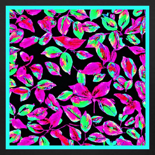 Vivid Neon Leaves: Color Symphony
