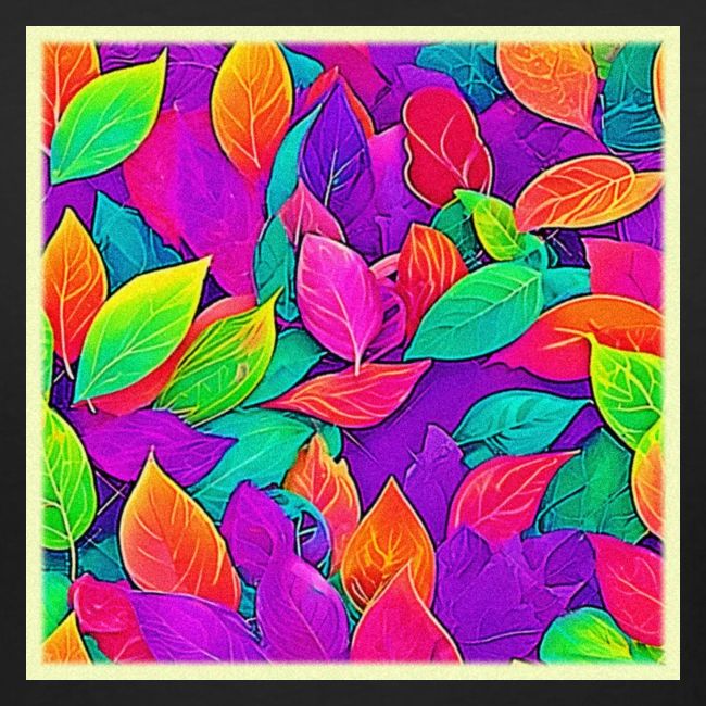 Neon Leaves: Cartoon Flow