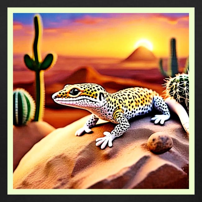 Beautiful Desert leopard Gecko Design