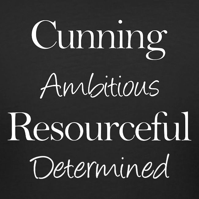 cunning ambitious resourceful determined white fon