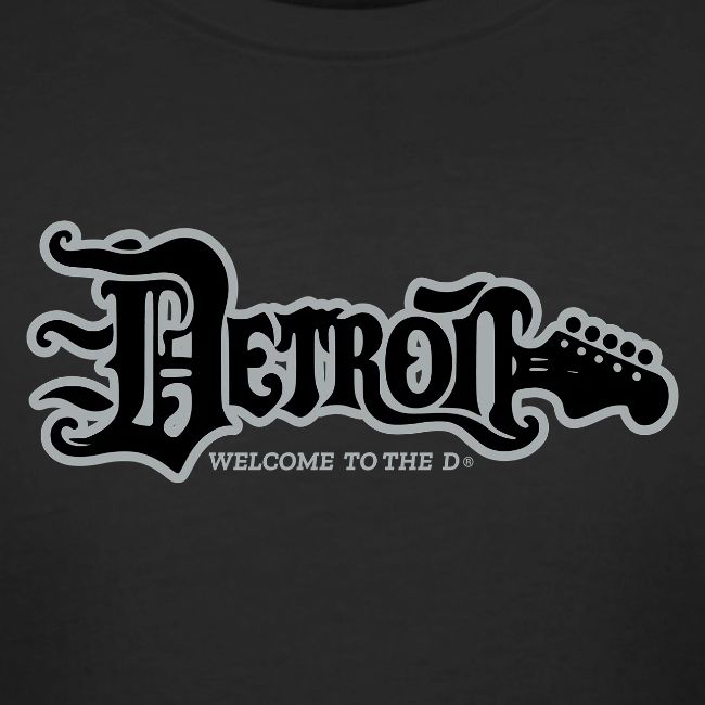 DETROIT GUITAR WTTD BLK SLR REG FONT