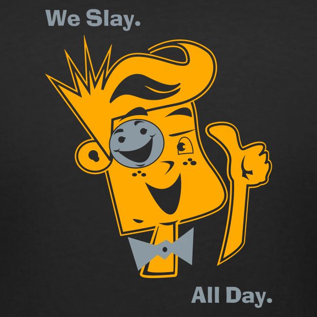 We Slay All Day Shiny Shirt Metallic Silver & Gold