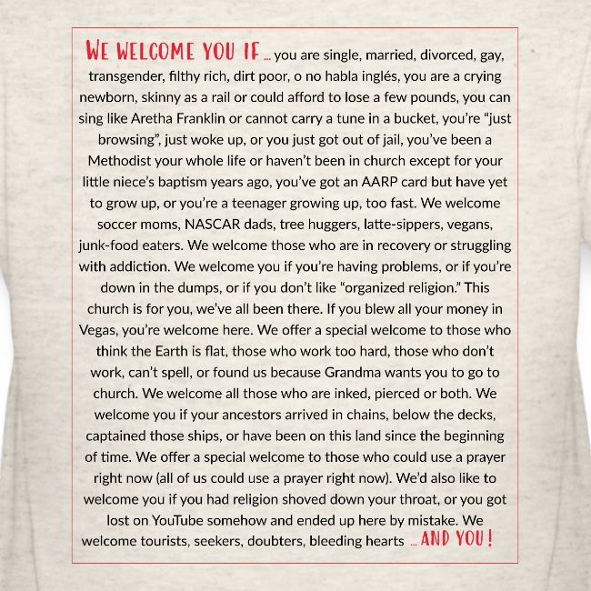 We Welcome You If ...