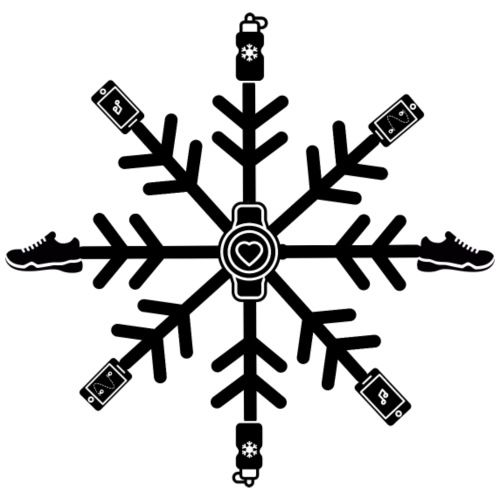 Winter Running Snowflake - Men's Moisture Wicking Performance T-Shirt