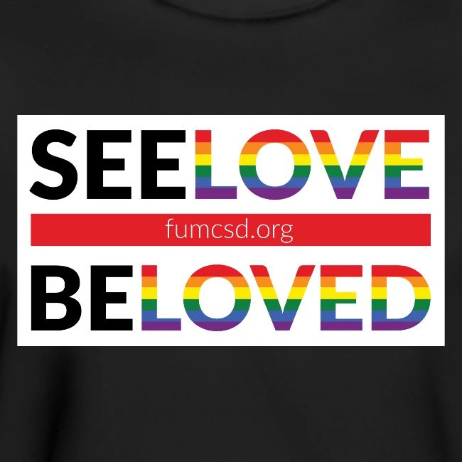 FUMCSD See Love, Be Loved: white design background