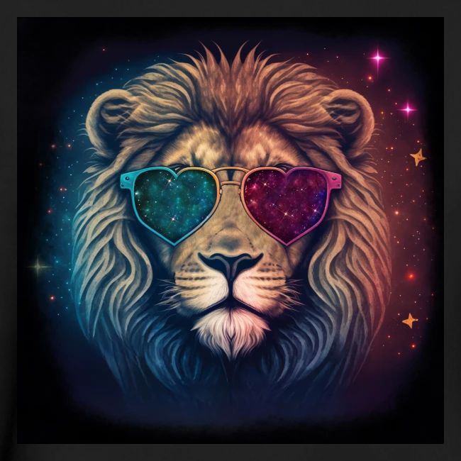Jesus Lion of Judah wearing love glasses