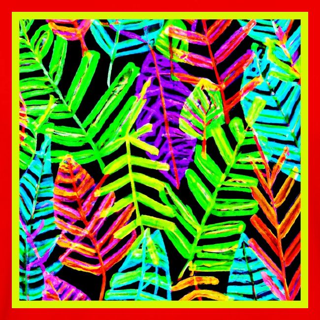 Glowing Leaf Pattern Design