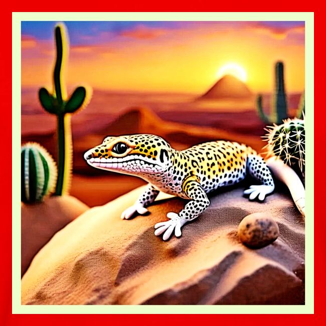 Beautiful Desert leopard Gecko Design