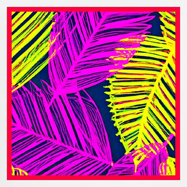 Neon Leaf Delight Chromatic Art