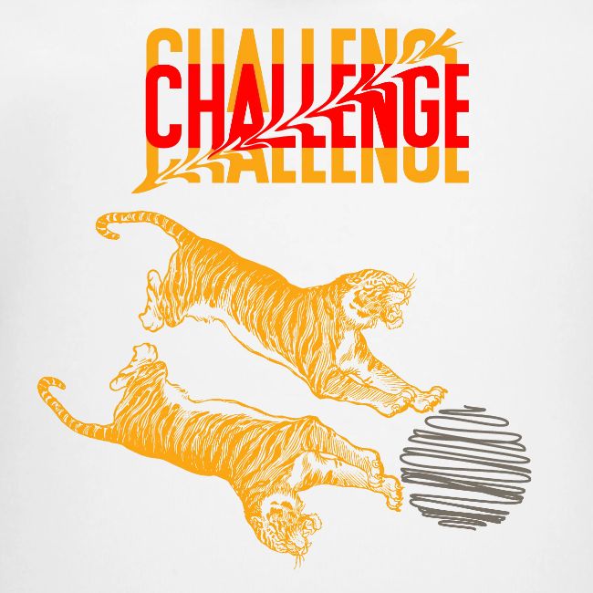 Double tiger fashion, jungle feline animals.