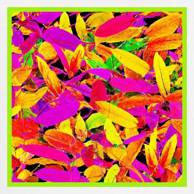 Vibrant NeonLeaf Elegance Pattern