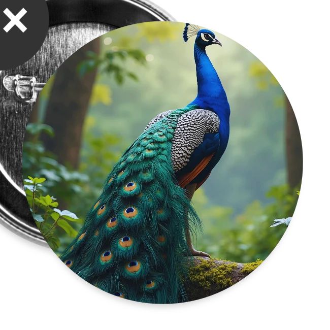 Majestic Peacock in Enchanted Forest
