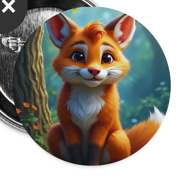 Magical fantasy fox in enchanted forest scene