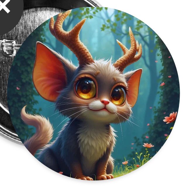 Magical Forest Creature with Deer Horns