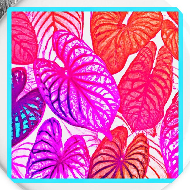 Color Burst Leaves Neon Elegance