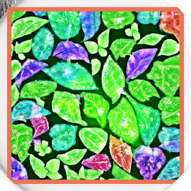 Neon Leaves Elegance: Colorful Bliss