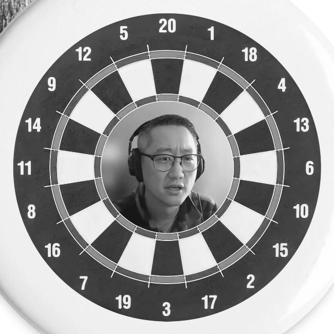 Producer Jay on a Dartboard