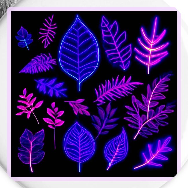 Neon Leaves in Pink and Purple Hues