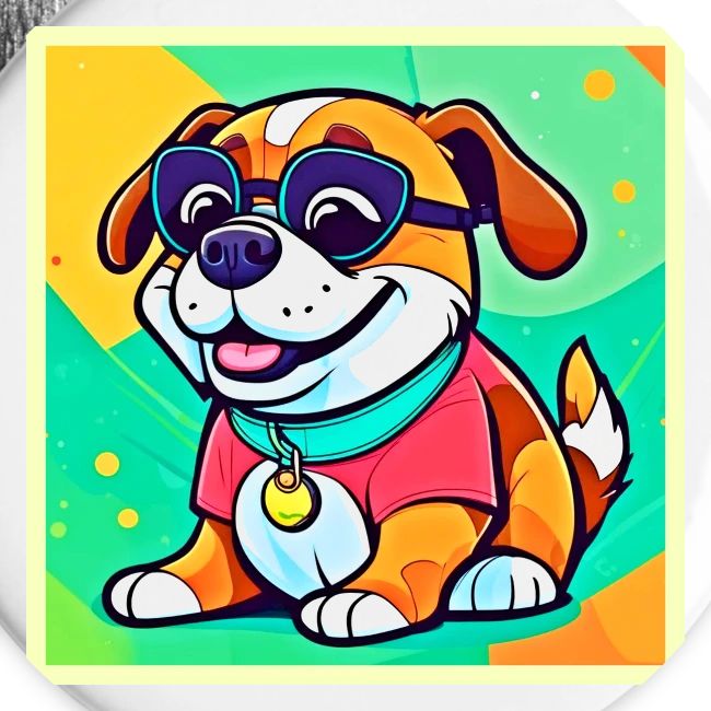 Cool Pup Cartoon Style Artwork
