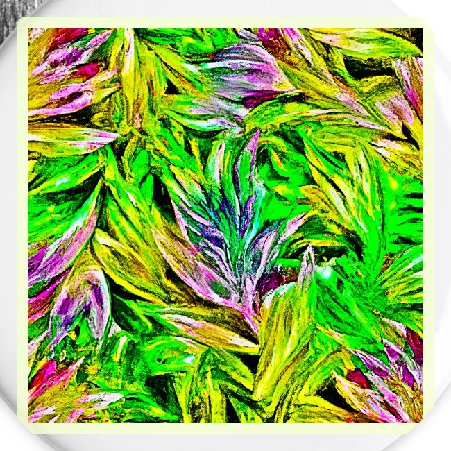 Vibrant Plant Strokes Design