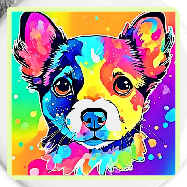 Vivid Puppy Vibes Art Design