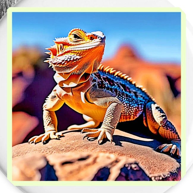 Desert Lizard Close-up Design