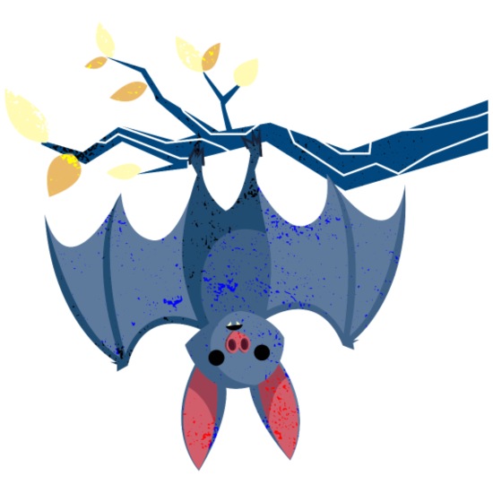 Funny Bat - Hanging Upside Down From Tree Branch' Small Buttons |  Spreadshirt