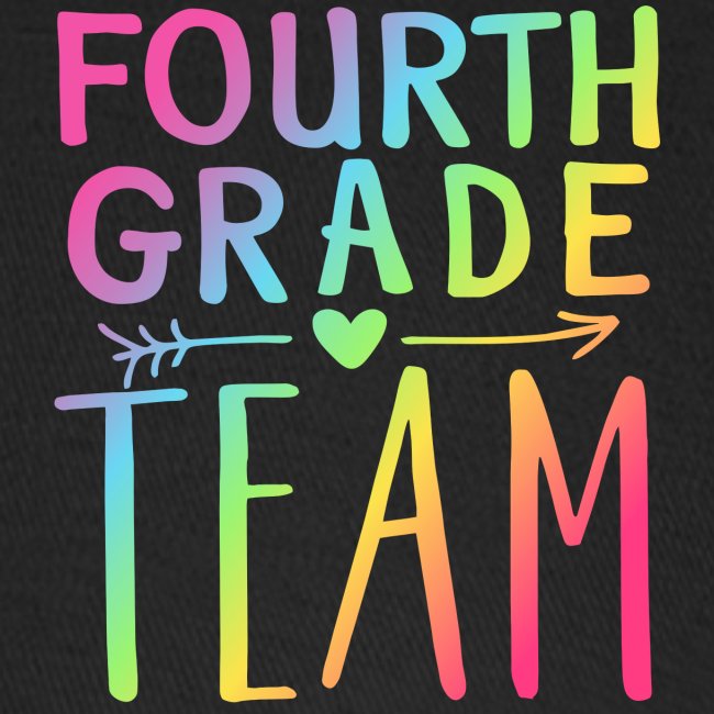 Fourth Grade Team Neon Rainbow Teacher T-Shirts